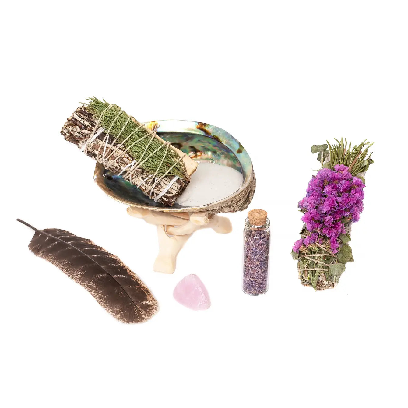 Tranquil Sage Floral Bundles, Lavender Buds, Rose Quartz Kit - MX