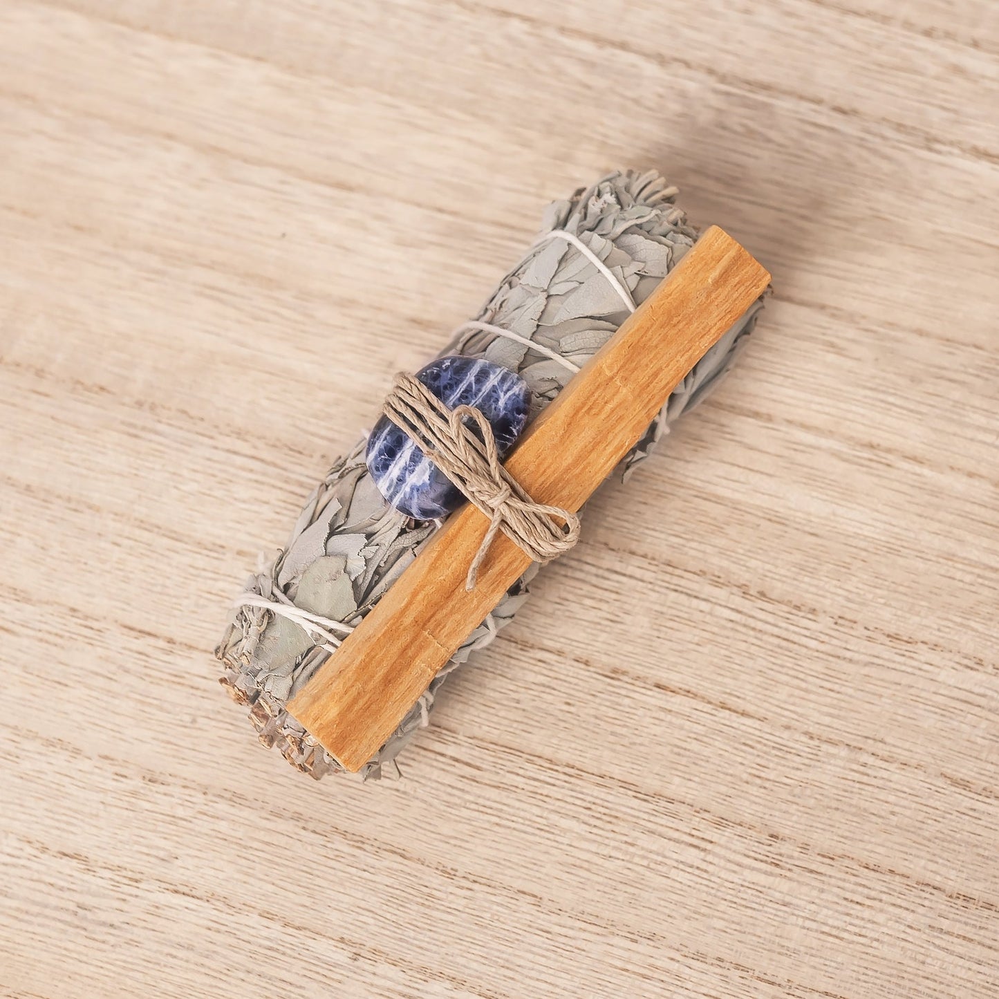 White Sage, Sodalite Crystal and Palo Santo Stick Bundle