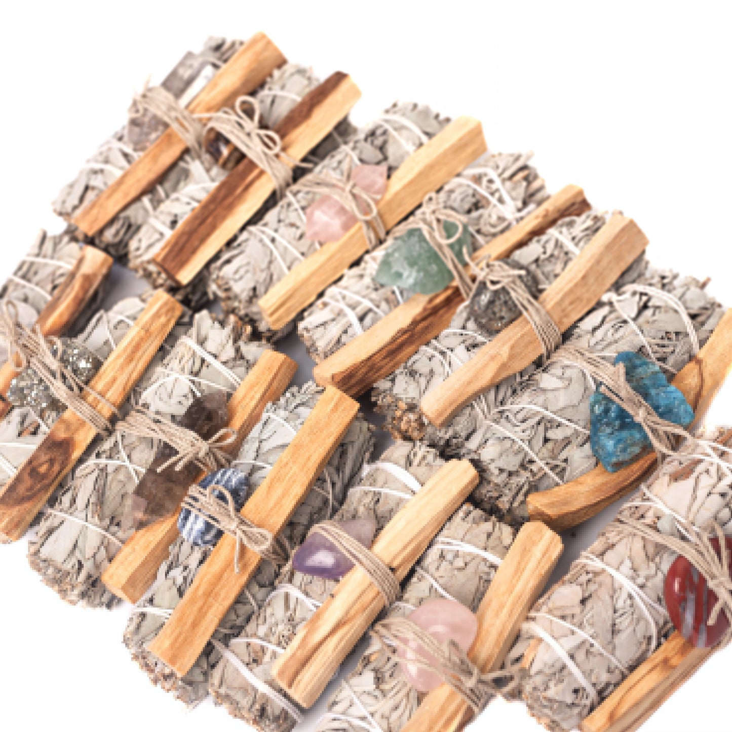 White Sage, Red Jasper Stone, Palo Santo Bundle
