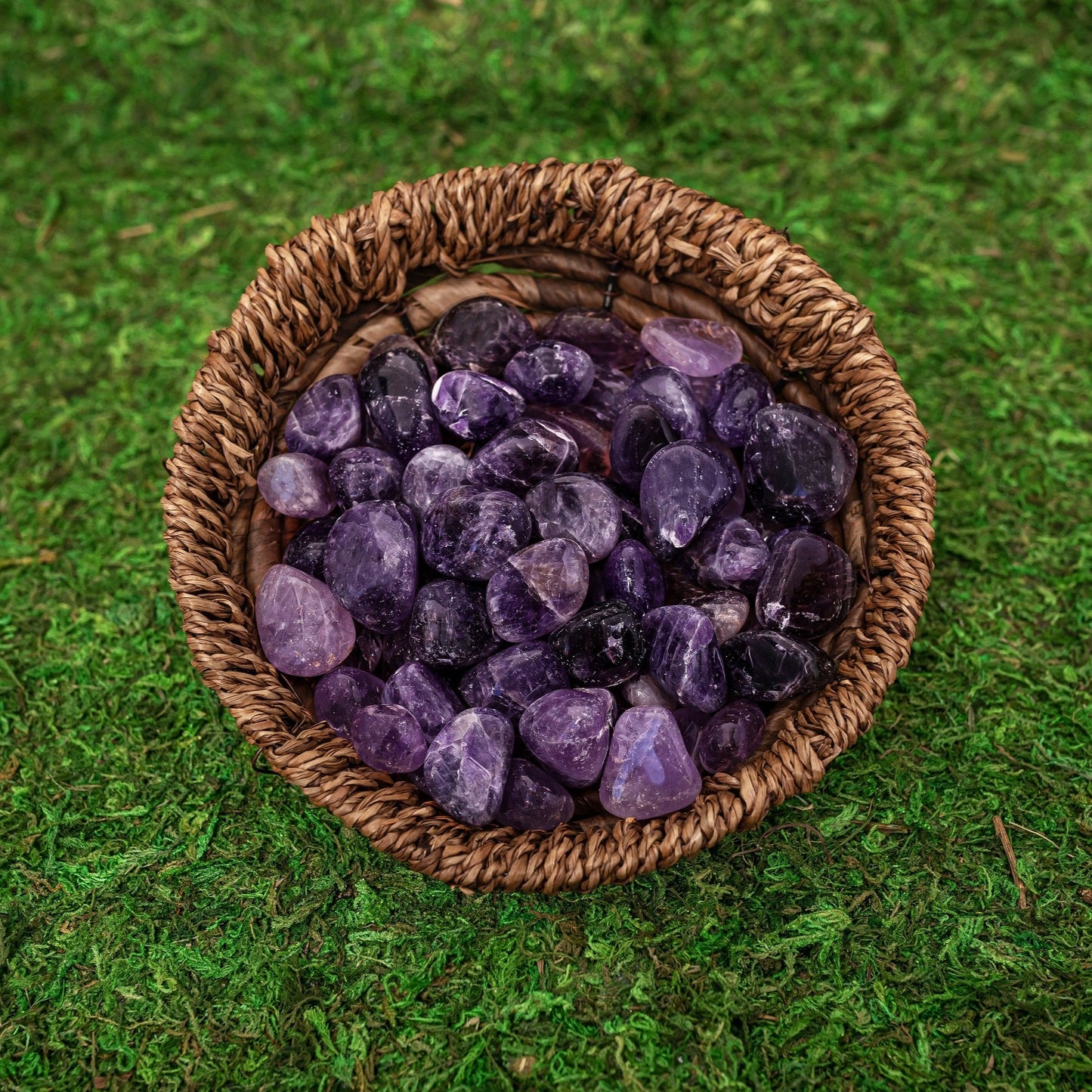 1 lb of Tumbled Smooth Natural Amethyst Healing Crystals