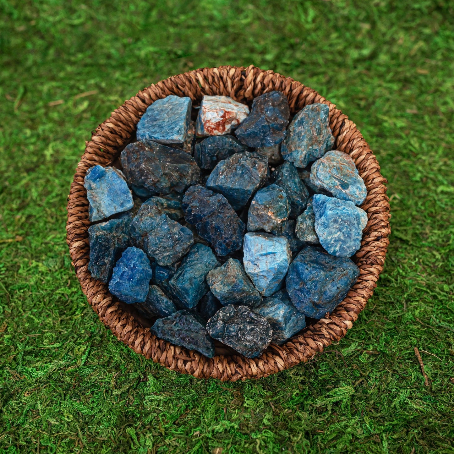 1 lb of Rough Blue Apatite Crystal Natural Healing Crystals