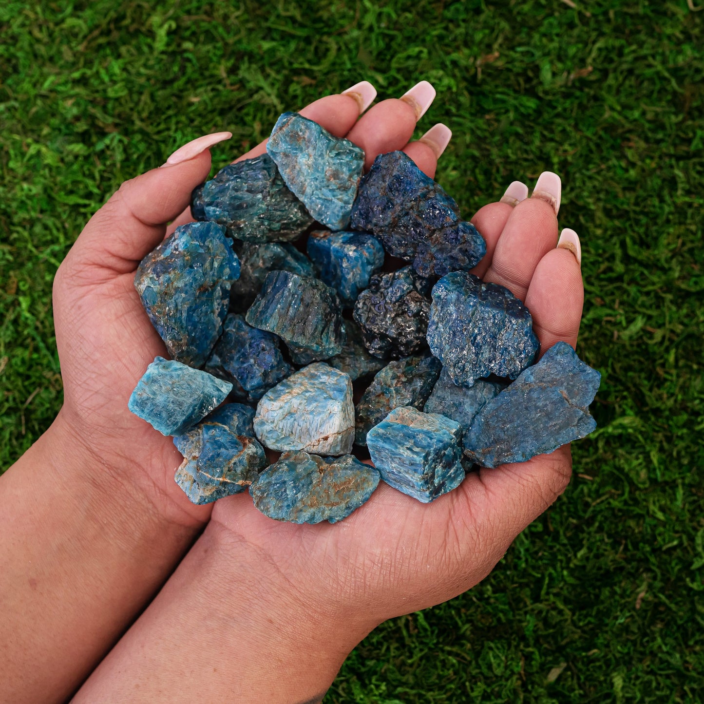1 lb of Rough Blue Apatite Crystal Natural Healing Crystals
