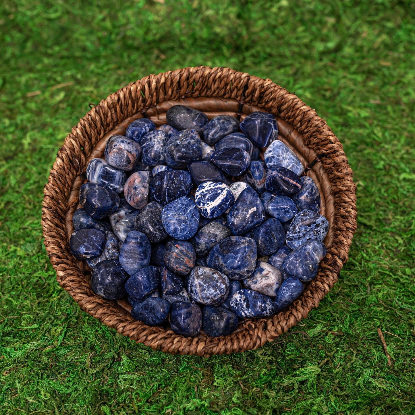 1 lb Tumbled Smooth Natural Sodalite Healing Crystals