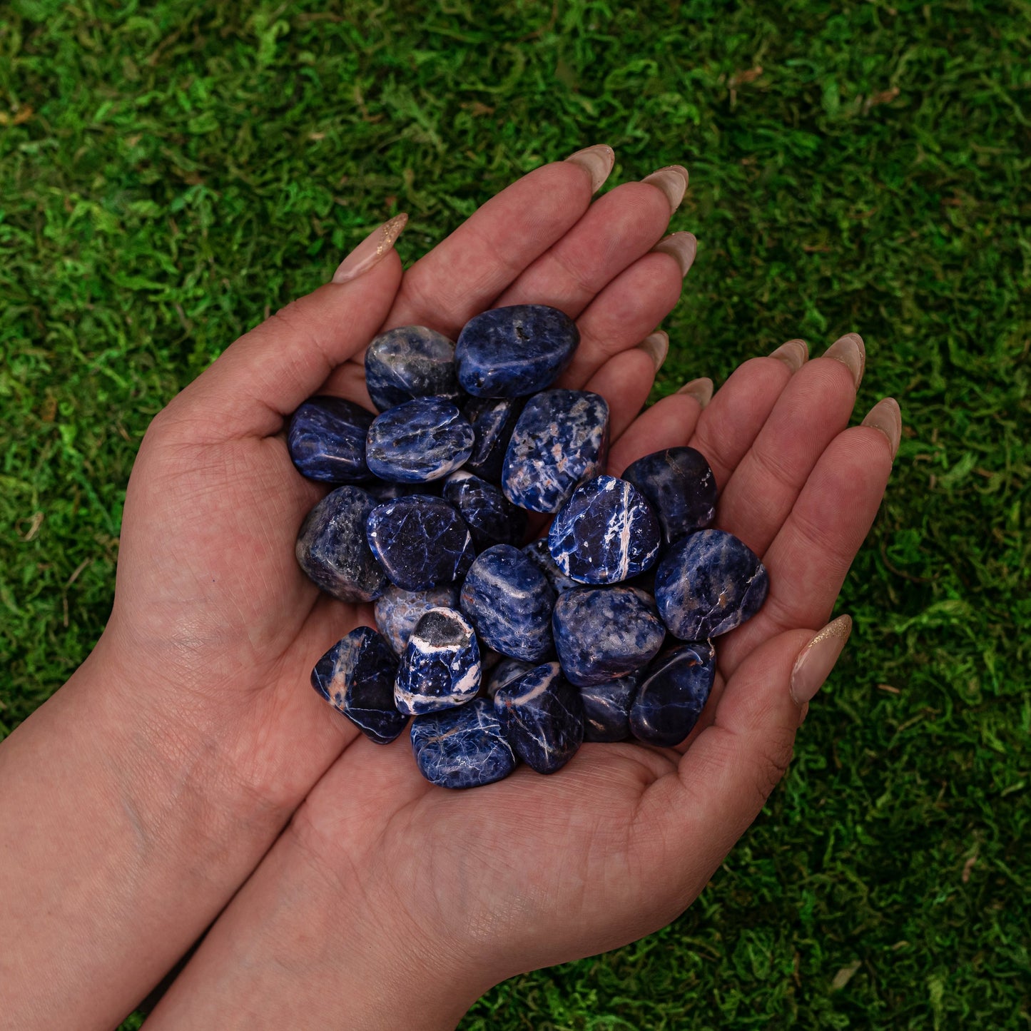 1 lb Tumbled Smooth Natural Sodalite Healing Crystals