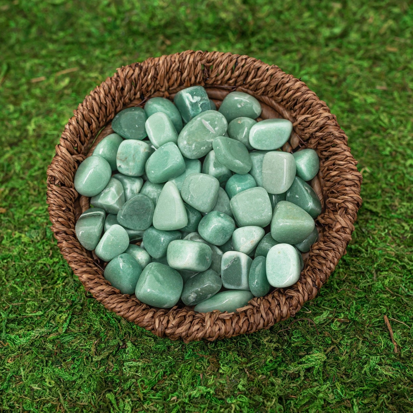 1 lb of Tumbled Smooth Green Aventurine Healing Crystals