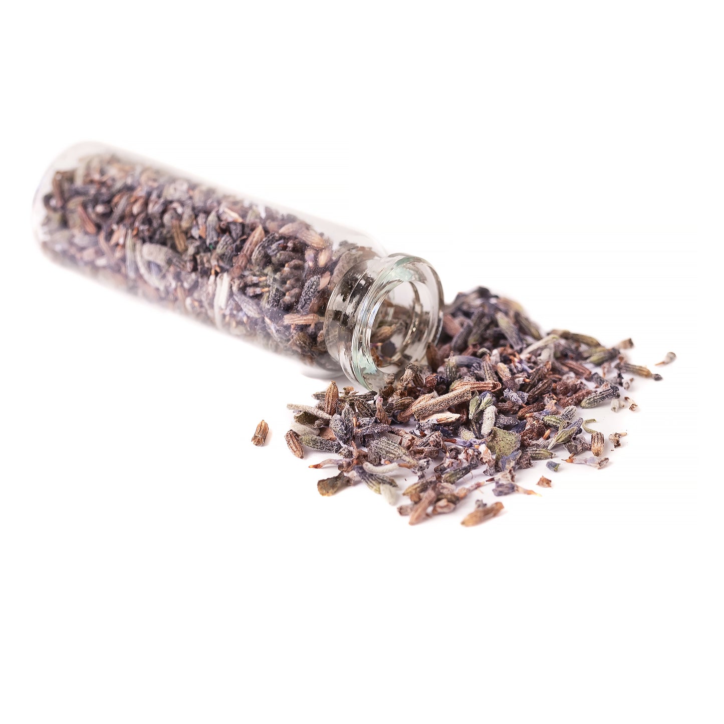 6pk of Glass Vial Cork Top with Lavender Buds in a Bottle 15ml Glass Vial