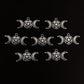 10pcs of Antique Silver Triple Moon Charms for DIY Necklace, Bracelet Jewelry, Arts and Crafts