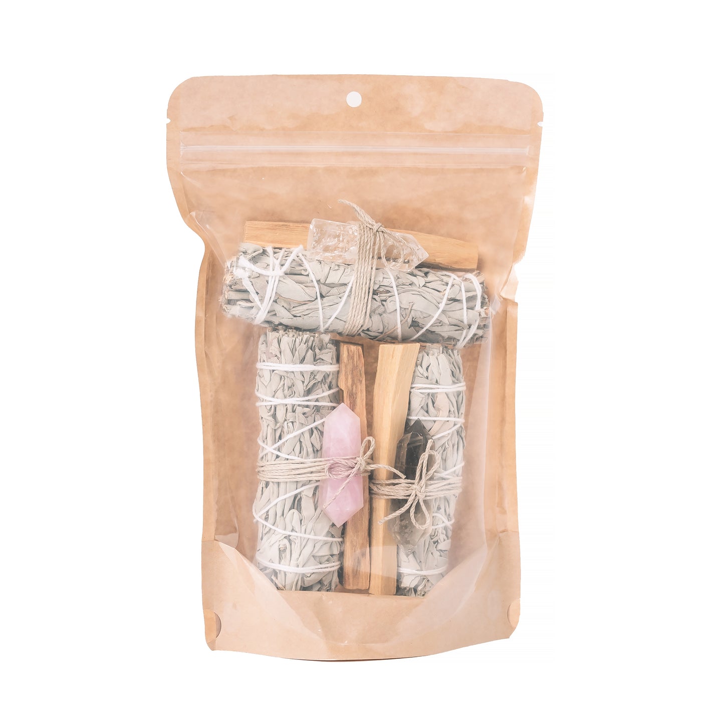 Sage, Assorted Point Crystal, Palo Santo Bundle 3 Pack Mix Bag