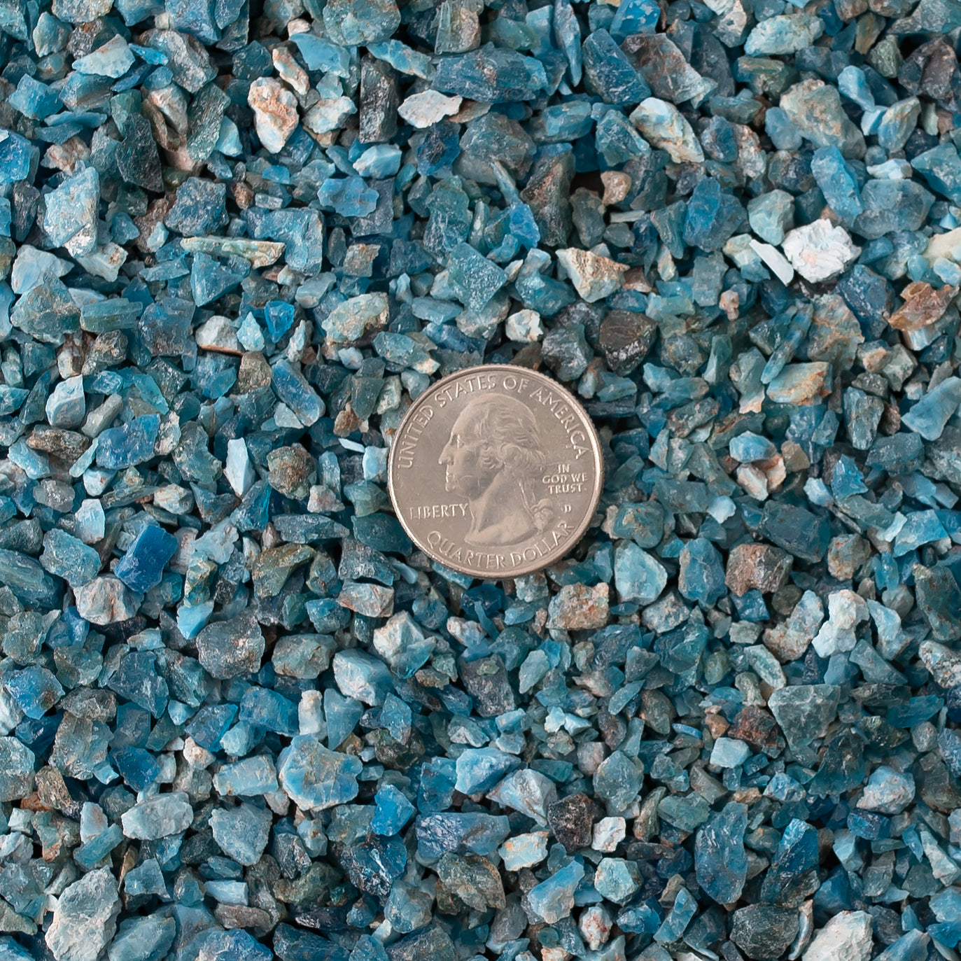 Rough Blue Apatite Crystal Mini Chips - Blue Apatite Crystal Points