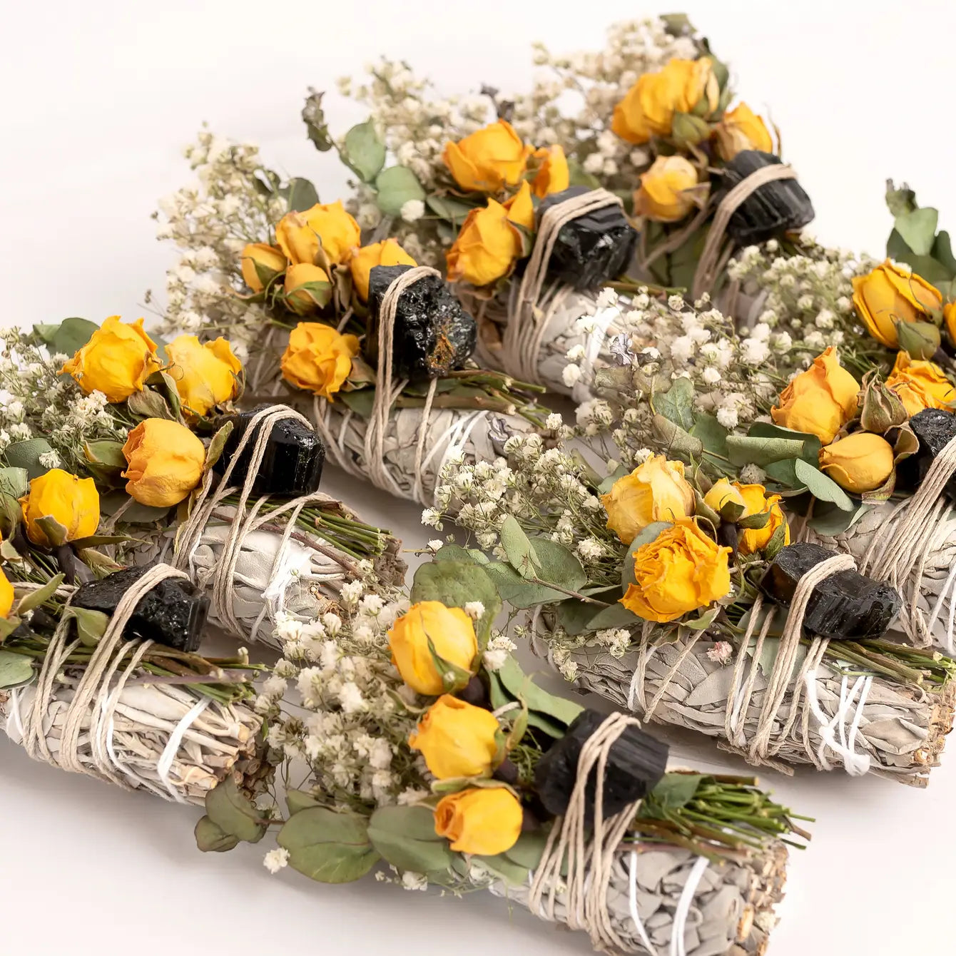 Floral Sage Black Tourmaline Crystal Cleansing Bundle