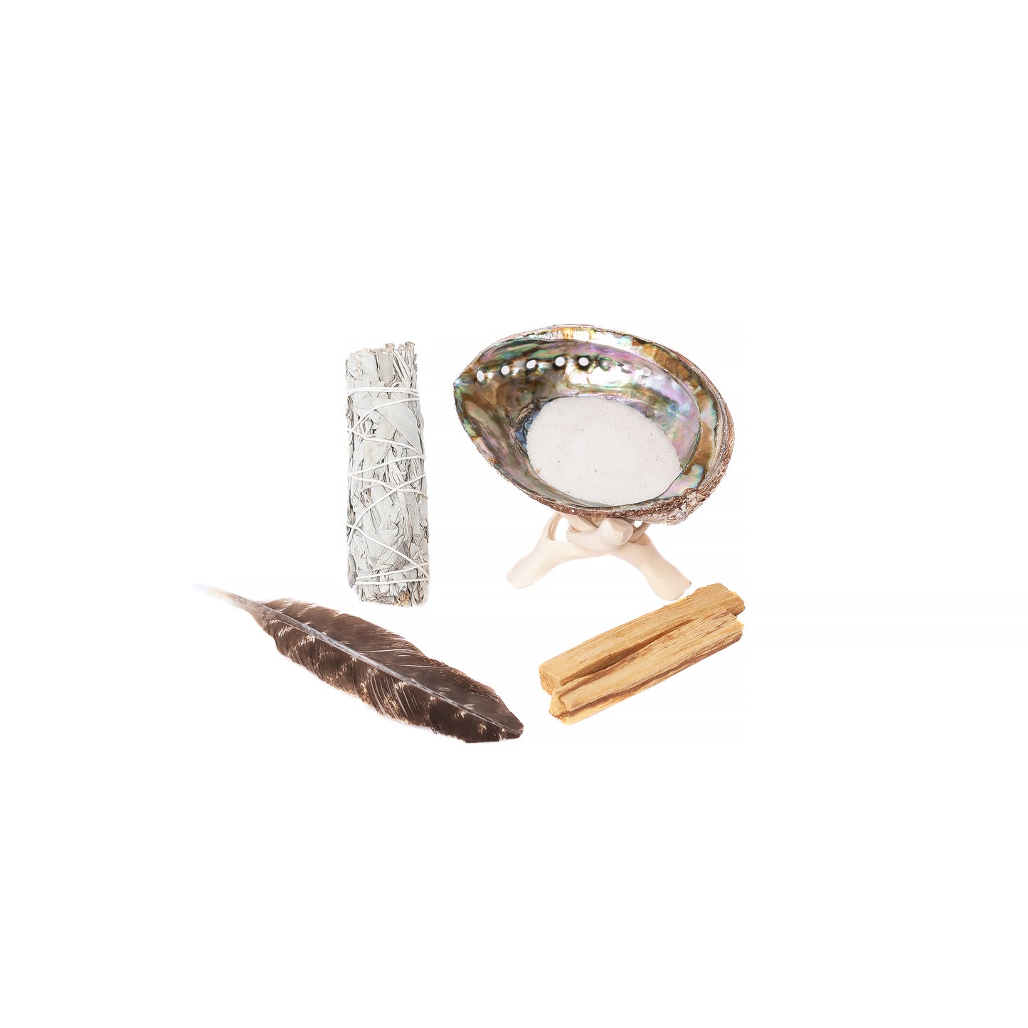 White Sage, Palo Santo Wand Mini Beginner's Cleansing Kit in a Box