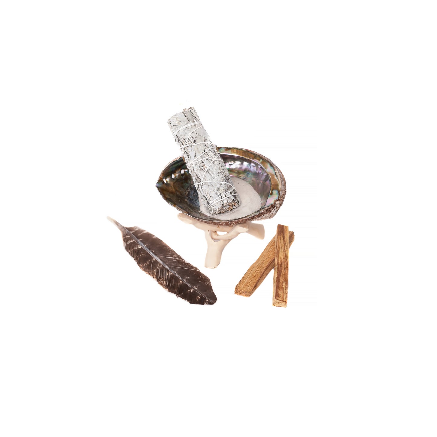 White Sage, Palo Santo Wand Mini Beginner's Cleansing Kit in a Box