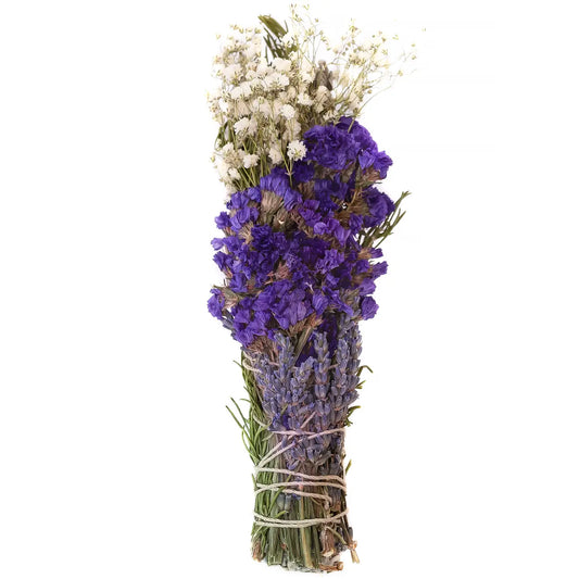 Lavender,Rosemary,Babys Breath Wrapped 8" Sage Floral Bundle