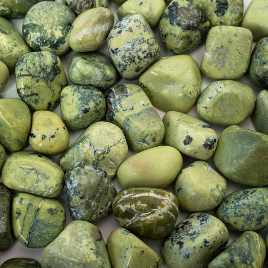 1 lb Tumbled Smooth Natural Serpentine Crystals