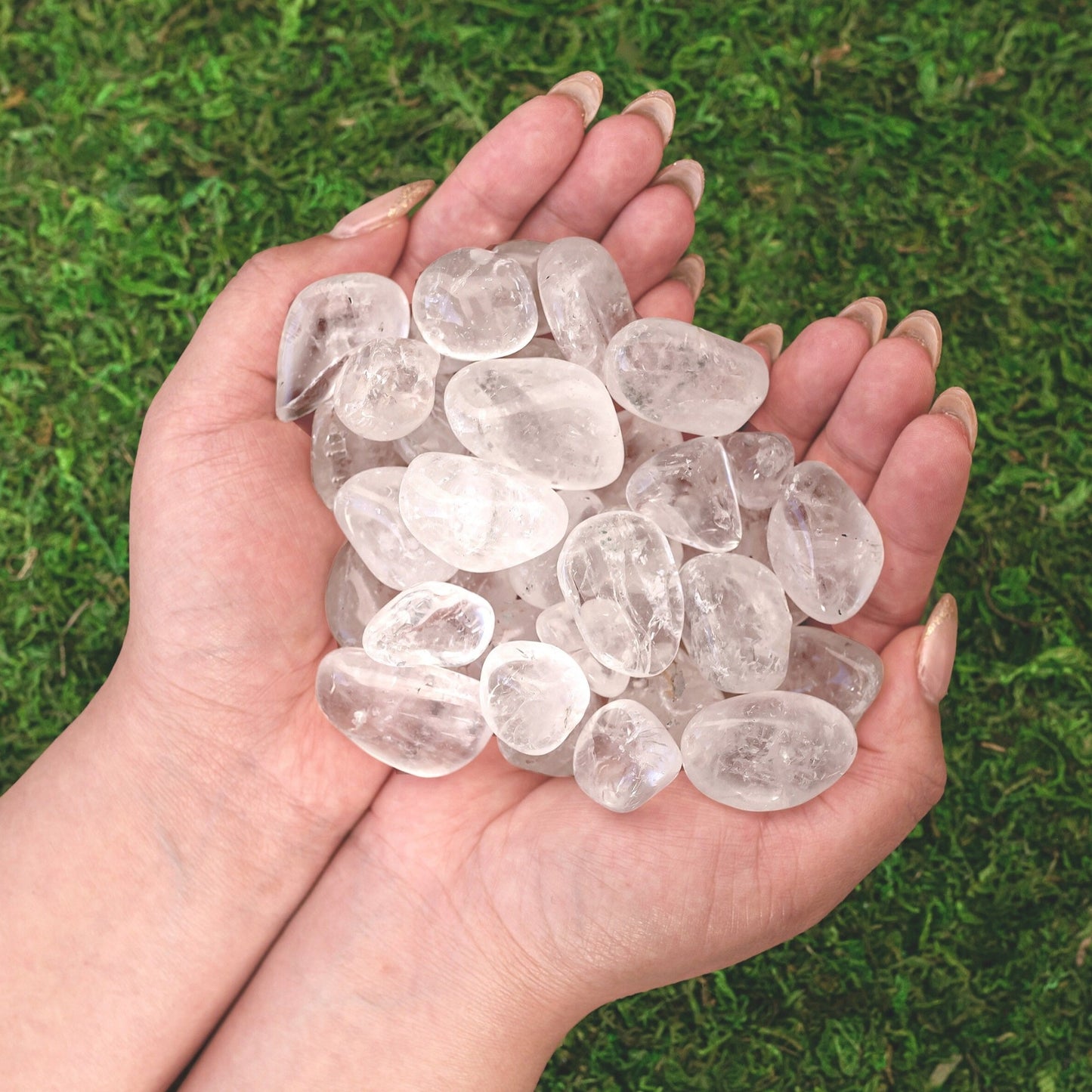 1 lb of Tumbled Natural Clear Quartz Crystals