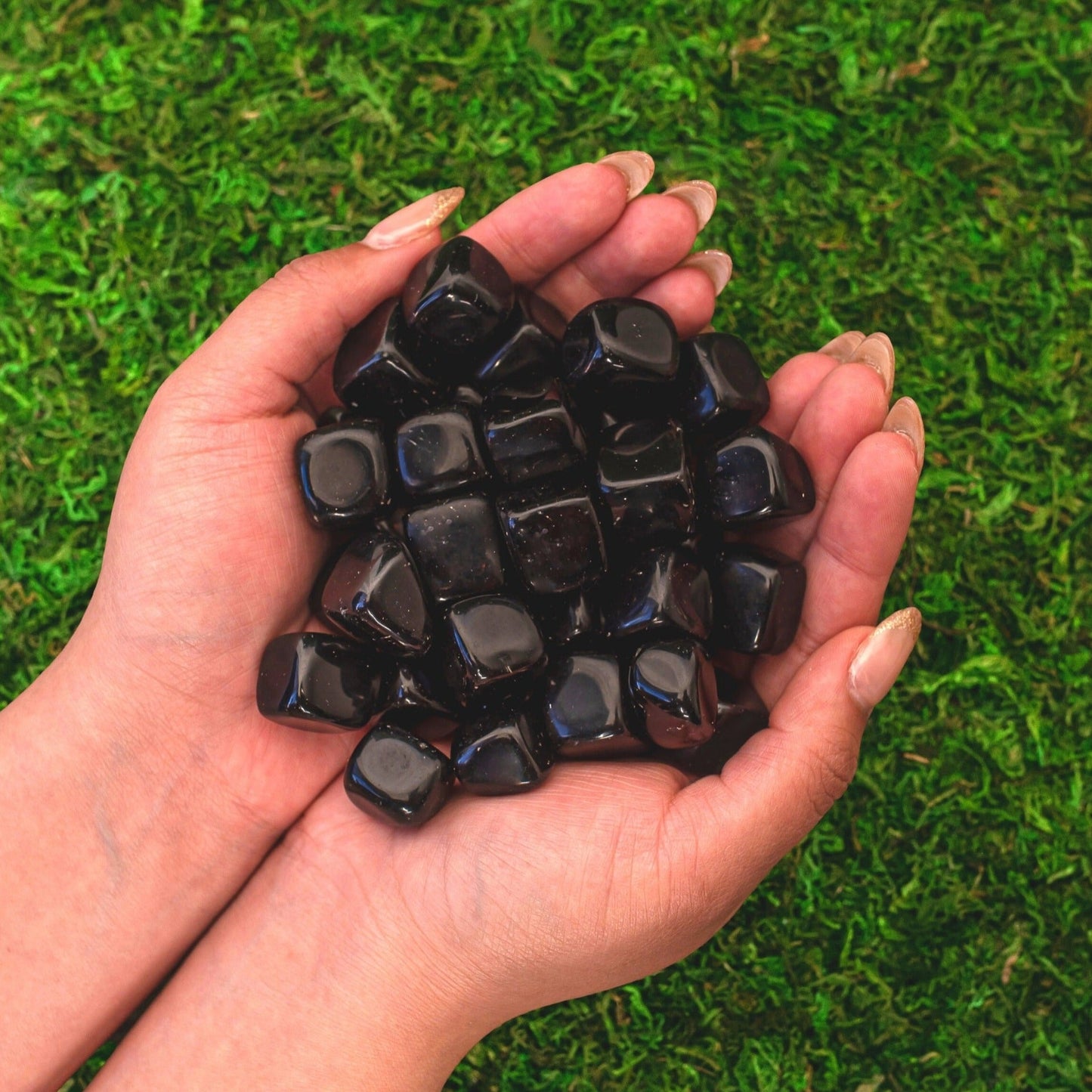1 lb of Natural Smooth Black Obsidian Healing Crystals